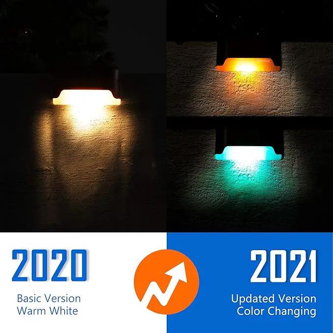 GIGALUMI 16 Pack Color Changing Solar Deck Lights Outdoor Waterproof for Outdoor Stair, Step, Fence, Patio and Yard. by GreenHaven Gardens