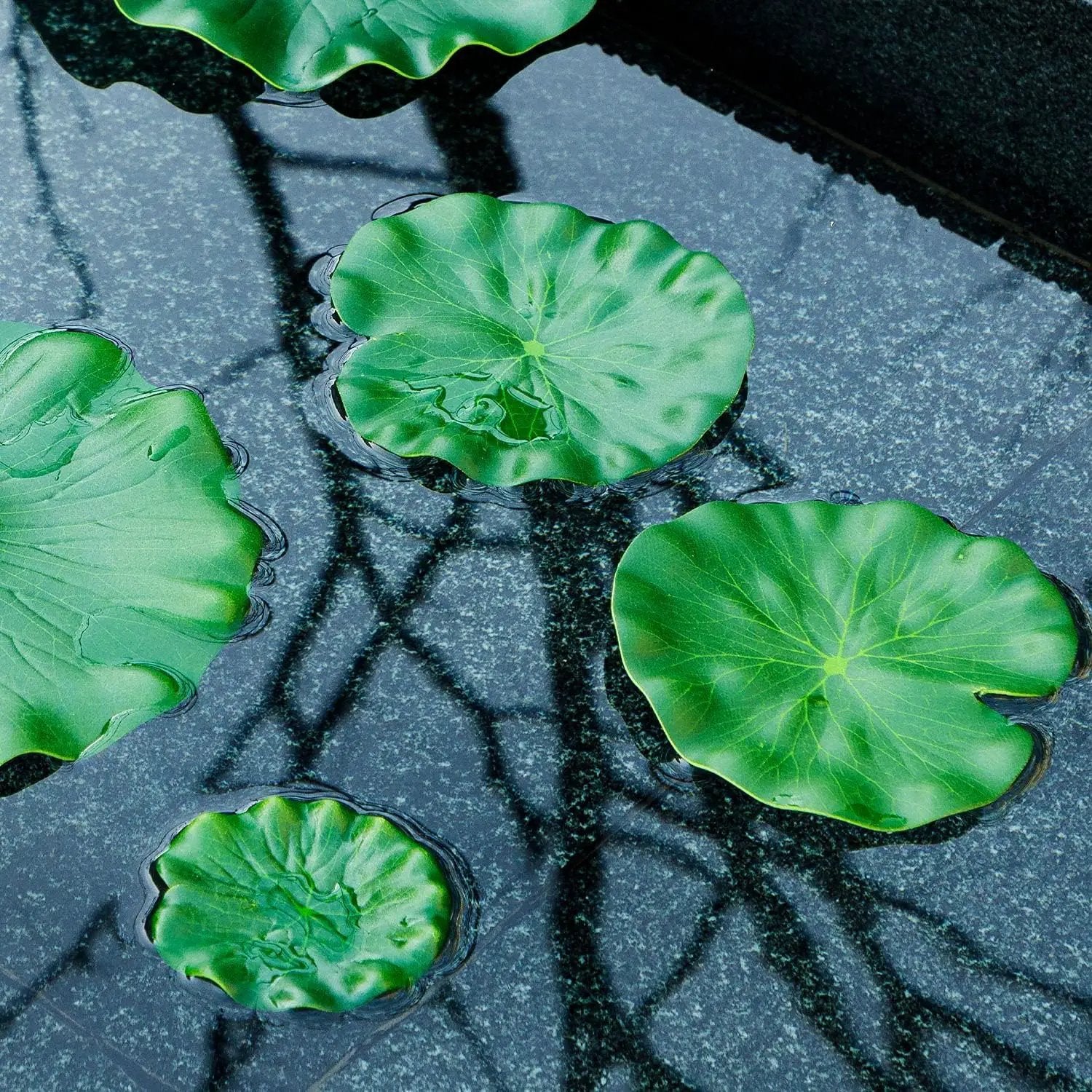 28 Pcs Realistic Lily Pads Leaves for Ponds, 4 Kinds Artificial Floating Foam Lotus Leaves, Water Lily Pads Foliage Pond Decor for Pond Pool Koi Fish Patio Aquarium by GreenHaven Gardens