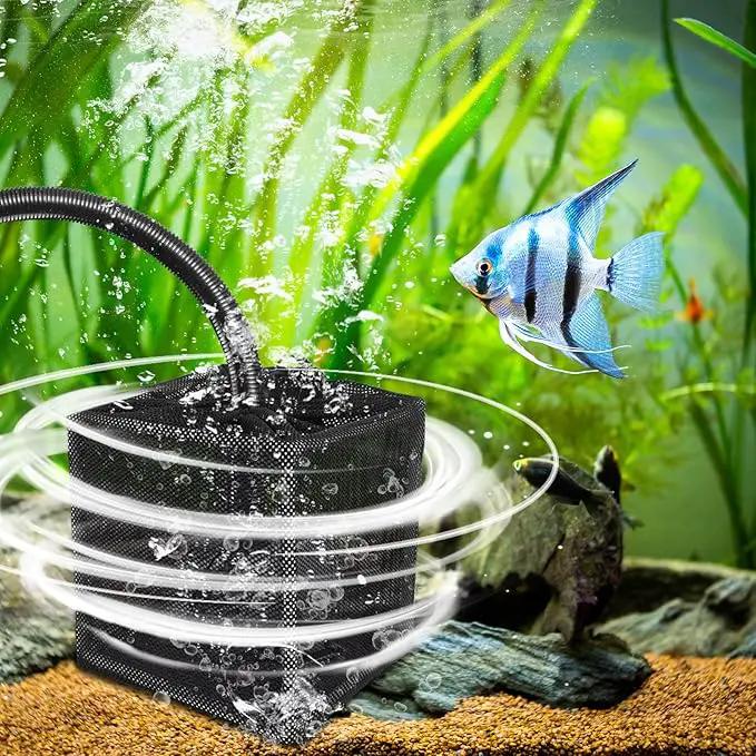 2 PCS Pond Pump Filter Bag, 7 Inch Pond Filter Box with Drawstring, Anti-Clogging Pump Barrier Bag Pump Mesh Bag for Outdoor Water Ponds Filters Pond Biological Filters by GreenHaven Gardens