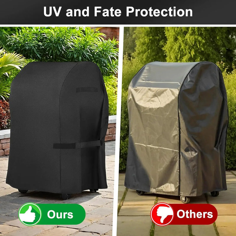 LBTING Grill Cover, 32-inch Heavy Duty 300D Oxford Waterproof Windproof UV Resistant BBQ Gas Grill Cover for Outdoor Barbecue Fit Most Brands Weber, Brinkmann, Char Broil, Holland by GreenHaven Gardens