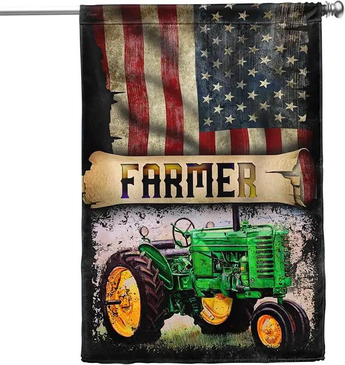 FLAGWIX Farmer Flags, Farmers Decorations - Independence Day, 4th of July Decorations Outdoor Flags, House Flag 30x40 - USA House Garden Flags Premium Polyester, Decorative Outdoor Flags by GreenHaven Gardens
