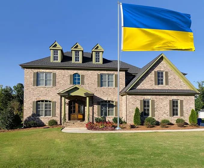 Ukraine Extra Large Flag 6x10FT Giant Ukrainian National Polyester Flag With 3 Grommets For Patriotic Ukrainian Themed Festival Events Party Decoration(Ukraine, 6x10FT) by GreenHaven Gardens