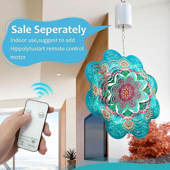 Wind Spinner Mandala Lucky Firework,12inch Hanging Wind Spinner Lucky Gifts for Women/Mother/Grandma/Father/Mom/Wife,Outdoor&Indoor Garden Decorations Yard Art Christmas Ornament by GreenHaven Gardens