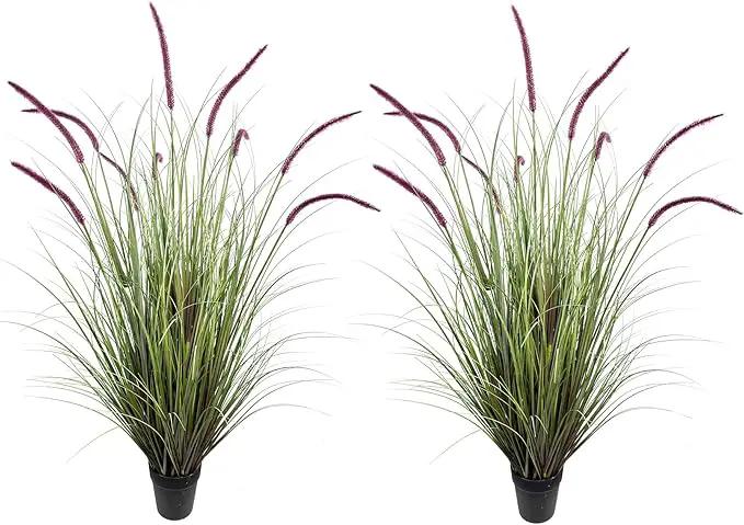 Artificial Plant 47in(2pack) Tall Artificial Grass Plant,Faux Plants Indoor Home Decorative Artificial Plants & Flowers in Pot Fake Plant, House Plant Indoor by GreenHaven Gardens
