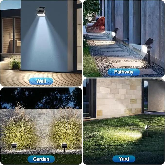 108 LED Solar Spot Lights Outdoor, Solar Lights Outdoor IP65 Waterproof, 3 Modes Solar Landscape Spotlights, Large Solar Panel Solar Powered Lights for Garden Yard Pathway(Cool White/4 Pack) by GreenHaven Gardens