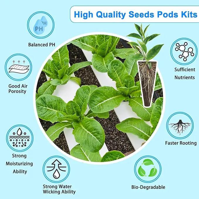 161PCS Hydroponic Pod Kit for Aerogarden and All Brands Growing System, Grow Anything Kit with 40 Grow Sponges, 40 Grow Baskets, 40 Grow Domes, 40 Pod Labels, 1 Tweezer, Herb Garden Planter Indoor Kit by GreenHaven Gardens