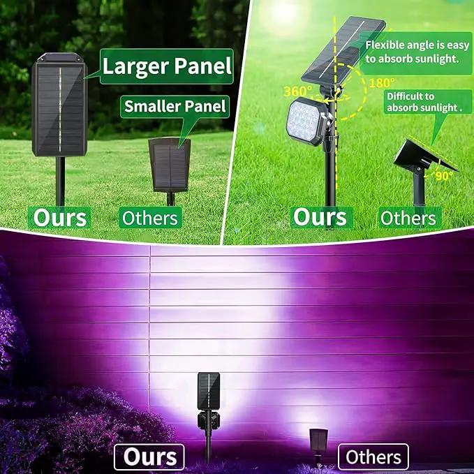 JSOT Spot Lights - Solar Lights Outdoor Solar Powered Spotlight Waterproof Green Light Landscape Lighting for Garden Yard Pathway by GreenHaven Gardens