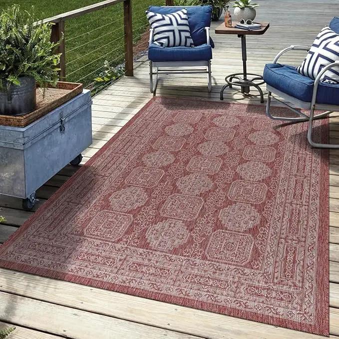 Keen Home Design Terrace Outdoor Area Rug - 8x10 Washable Indoor/Outdoor Rug for Patio, Kitchen, Balcony, Beach, Garden, Deck and Porch, Size: 7'7"x10' by GreenHaven Gardens