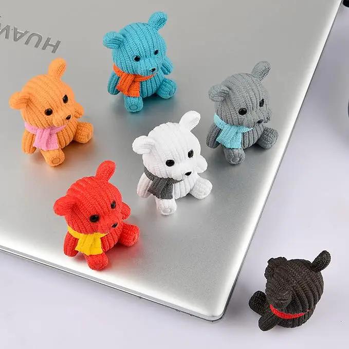 8Pcs Mini Resin Teddy Bear Figurines Cute Scarf Bears Desktop Ornaments Car Interior Decoration Garden FigurinesTiny Bear Statues Animals Sculpture Micro Landscape by GreenHaven Gardens