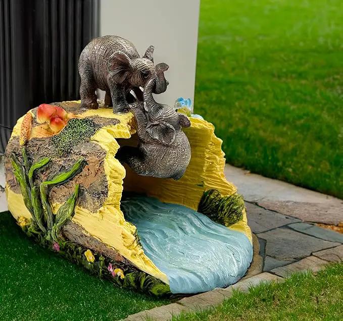 Elephant Sculpture 3"x4" Gutter Downspout Extension, Outdoor Decor Sculpture, Garden Animal Statue, Gutter Diverter Rain, Decorative Gutter Extension Downspout, Eco-Friendly and Durable by GreenHaven Gardens