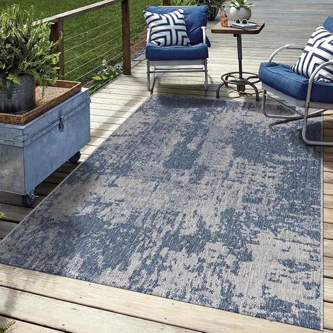 Keen Home Design Terrace Outdoor Area Rug - 9x12 Washable Indoor/Outdoor Rug for Patio, Kitchen, Balcony, Beach, Garden, Deck and Porch, Size: 8'10"x12' by GreenHaven Gardens