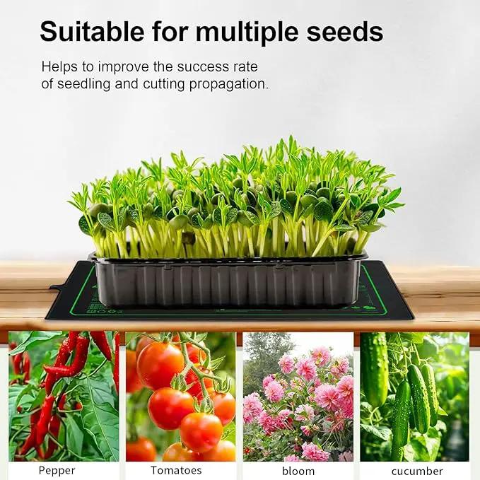 Upgrade 20" x 10" Durable Waterproof Seedling Heat Mat with ETL Certified, Warm Hydroponic Heating Pad for Germination,Indoor Plant Gardening and Cutting, Brewing and Seed Starting Greenhouse by GreenHaven Gardens