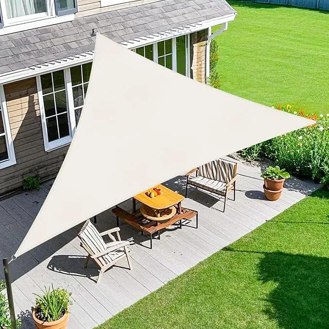 Amagenix Sun Shade Sail 19X19X19 Curved Edge Outdoor Shade Canopy Cream Breathable 95% UV Block Shade Cloth for Patio Garden Backyard (We Make Custom Size) by GreenHaven Gardens