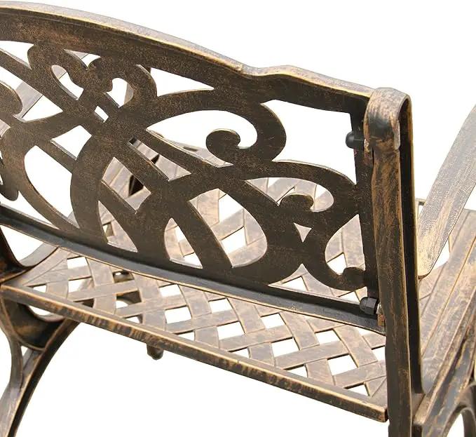 Oakland Living Ornate Traditional Outdoor Cast Aluminum Bronze Patio Dining Chair by GreenHaven Gardens