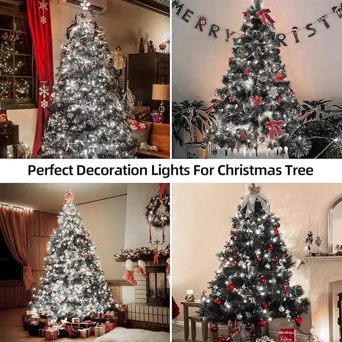1000 LED 328ft 8 Modes with Timer Christmas String Lights IP55 Outdoor Waterproof UL Certificated Indoor Fairy Lights Garden Patio Wedding Christma Trees Parties Decoration White Light by GreenHaven Gardens