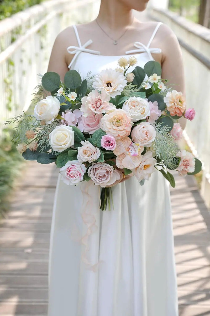 Artificial Flowers Combo for DIY Centerpieces Arrangements Wedding Bouquets Centerpieces Arrangements Party Baby Shower Home Decorations (Nude Champagne) by GreenHaven Gardens