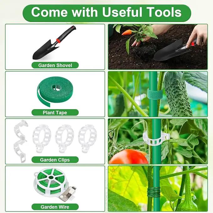 Lezmarket Self Watering Tomato Planter with Trellis for Patio, 55.9" Raised Garden Bed Planter Pot with Trellis, Plant Supports and Garden Shovel for Tomatoes, Climbing Plants by GreenHaven Gardens