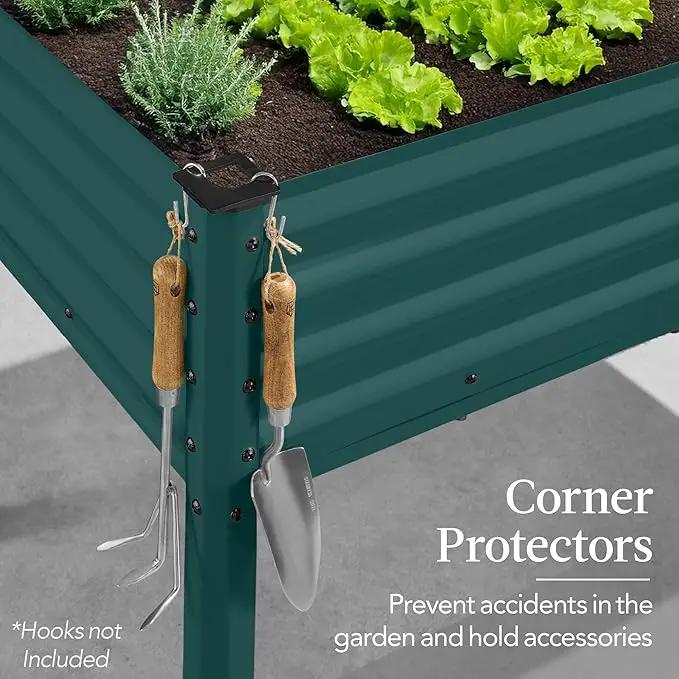 Best Choice Products 48x24x30in Galvanized Raised Garden Bed, Metal Elevated Planter Box, Vegetable Garden for Backyard, Patio, Balcony - Peacock Blue by GreenHaven Gardens
