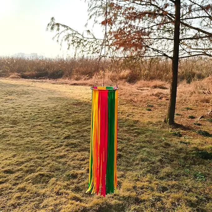 Satin Ribbon Windsock Streamer, Outdoor Decorations for Your Patio, Garden, Yard, Dock and Camper, 41-Inch, WS41-HHL by GreenHaven Gardens