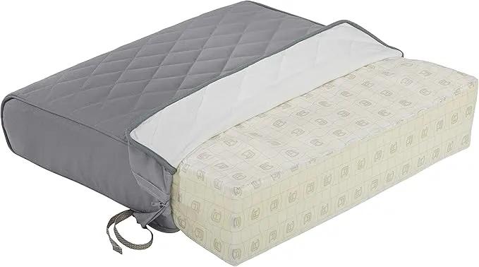 Classic Accessories Montlake FadeSafe Water-Resistant 21 x 20 x 4 Inch Wide Back Patio Quilted Lounge Cushion, Grey by GreenHaven Gardens