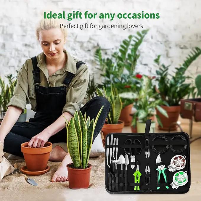Bonsai Tree Kit, 20 Pcs Gardening Succulent Tools Set, Bonsai Tool Kit Include 262 Feet Bonsai Wire, 29.5"x29.5" Plant Repotting Mat, Bonsai Scissors, Pruning Shears, Unique Gift for Indoor Gardening by GreenHaven Gardens
