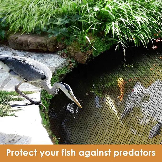 PACETAP Pond Netting Kit 15 x 20 Ft for Leaves, Heavy Duty Koi Pond Cover, Pool Protective Cover Netting with Stakes Protecting Koi Fish from Birds, Cats, Predators by GreenHaven Gardens