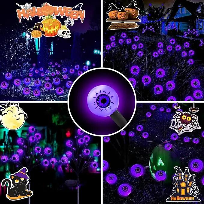 Aogist Halloween Decorations Eyeball Swaying Firefly Light Bright Long Standby Time Waterproof Outdoor Lights for Beautiful Spaces Garden Yard Lawn Pathway Porch Party Decor (Purple, 2 Pack-12 LEDs) by GreenHaven Gardens