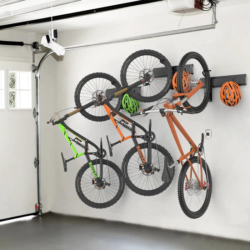 TORACK Wall-mounted Swivel Bike Rack, Garage Vertical Bike Storage Hangers for 5 Bikes Rotating Bike Storage Hooks by GreenHaven Gardens