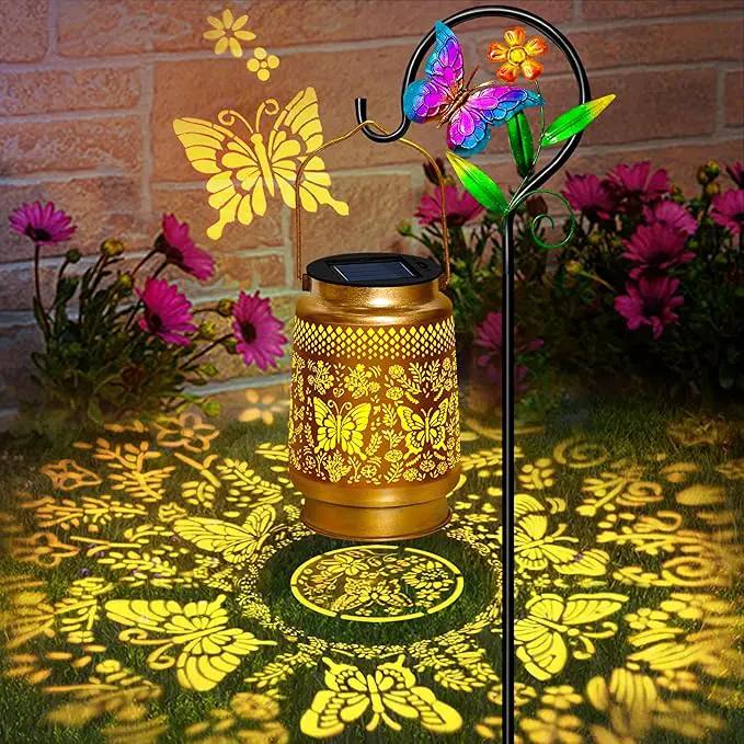 TEDOF Solar Lanterns Outdoor Waterproof,Butterfly Solar Lights Garden Decor Gifts for Mom Women Grandma Decoration Outside for Yard, Patio,Backyard,Porch by GreenHaven Gardens