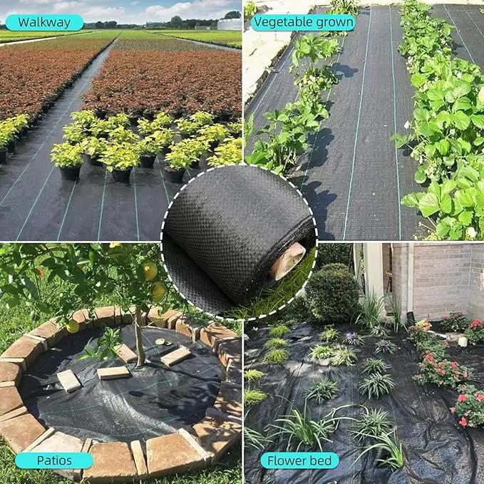 6.5 Ft x 300 Ft Heavy Duty Weed Barrier Landscape Fabric, 3Oz Professional Grade Weed Barrier Fabric for Gardening, Erosion Control & Construction, Durable Polypropylene Ground Cover by GreenHaven Gardens