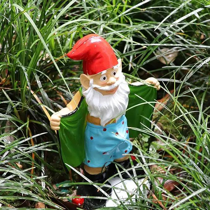 Tirifer 8.3inch/21cm Big Size Garden Gnome, Polyresin Outdoor Sculpture Gnome Statue Garden Figurine Art Garden Decoration for Lawn Yard Balcony Porch Patio by GreenHaven Gardens