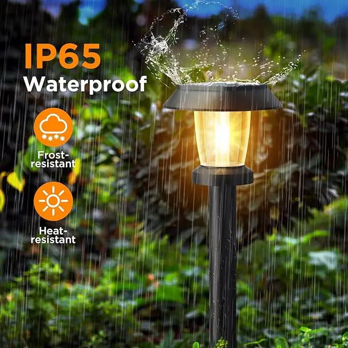Solar Pathway Lights Outdoor - 8 Pack Solar Powered Garden Lights Waterproof, Decor Landscape Lighting with Three Lighting Modes for Yard, Lawn, Walkway, Driveway, Warm White by GreenHaven Gardens