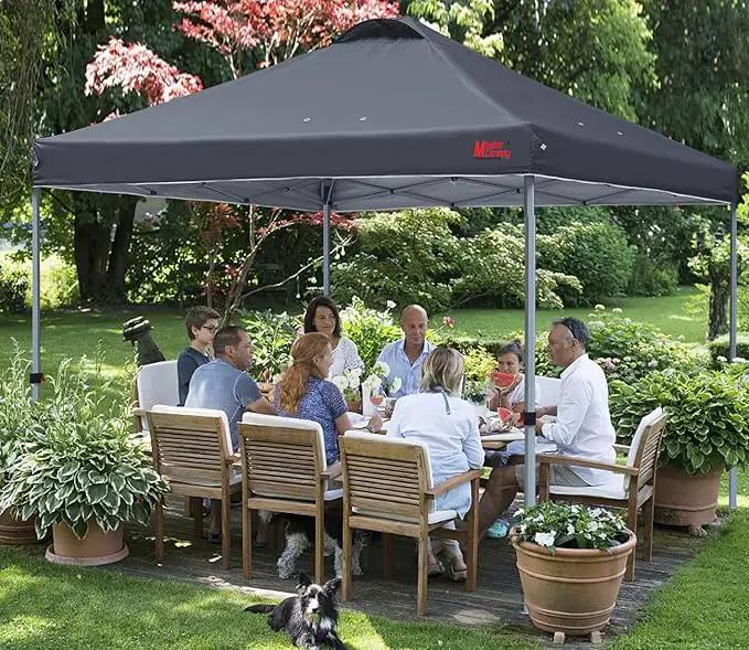 MASTERCANOPY Durable Pop-up Canopy Tent with Roller Bag (8x8, Dark Grey) by GreenHaven Gardens