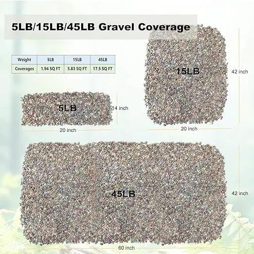 45LB Succulents Rocks for Plants Cactus Gravel Pebbles for Fish Tank 1/2 Inch Natural River Rocks for Vase, Aquarium, Landscaping,Bonsai,Terrarium Pebbles, Mixed Color by GreenHaven Gardens
