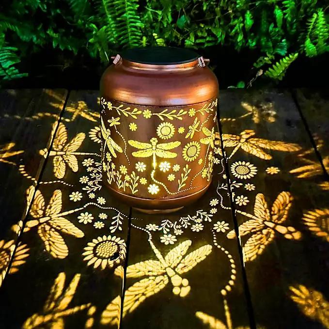 Solar Lanterns Outdoor, Waterproof Hanging Solar Lantern Garden Decor, Solar Lights for Backyard Porch Patio Table Yard Balcony Lawn Pathway, Dragonfly Gifts for Women Grandma Mom by GreenHaven Gardens