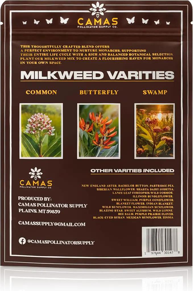 Monarch Butterfly Garden Kit with Milkweed Seeds–Perennial Flower Seeds to Plant Outside| 1/4 Pound Pure Bulk Wildflower Seeds | Garden Seeds for Attracting Pollinators | Seed Packets for Spring/Fall by GreenHaven Gardens