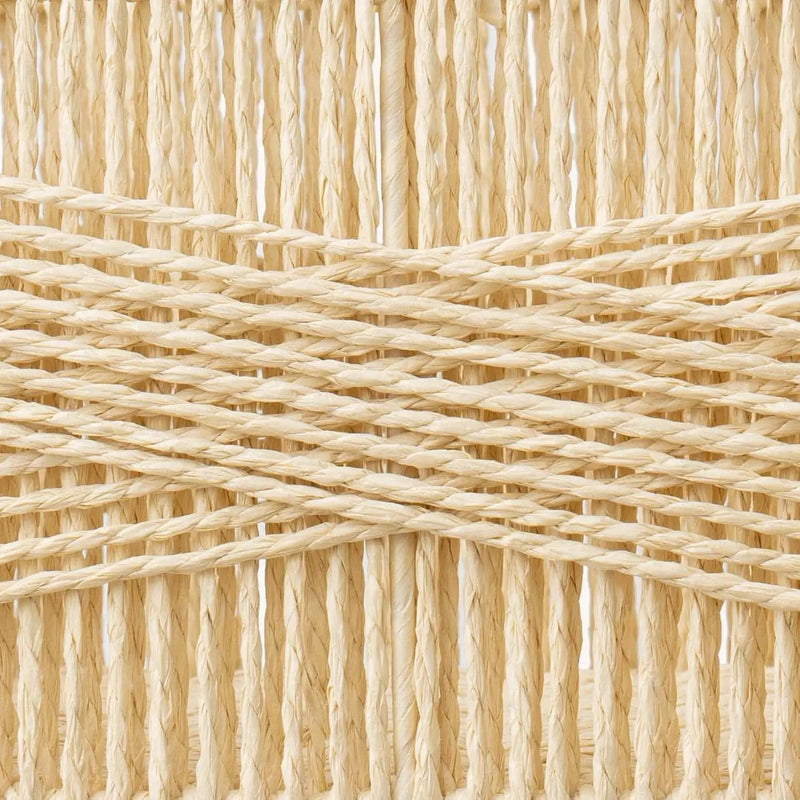 LA JOLIE MUSE Wicker Storage Baskets for Organizing, Recyclable Paper Rope Basket with Wood Handles, Decorative Hand Woven Basket Organizers for Makeup Books Shelves Living Room, Beige, Set of 2 by GreenHaven Gardens