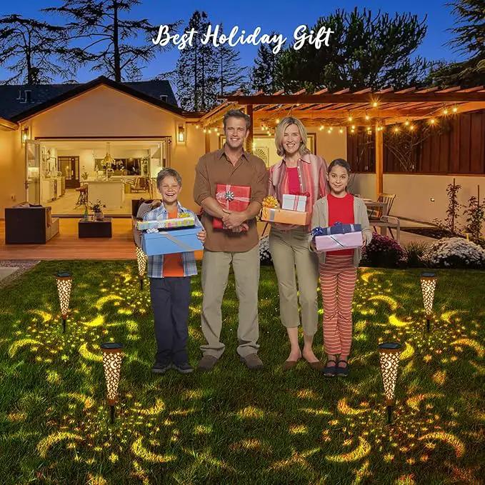 Go2garden Solar Lights Outdoor Decorative Stake Lights Waterproof with Moon Star for Patio, Pathway, Backyard, Outside Decorations, Lawn Ornaments,Garden Gifts (Copper, 6pack) by GreenHaven Gardens