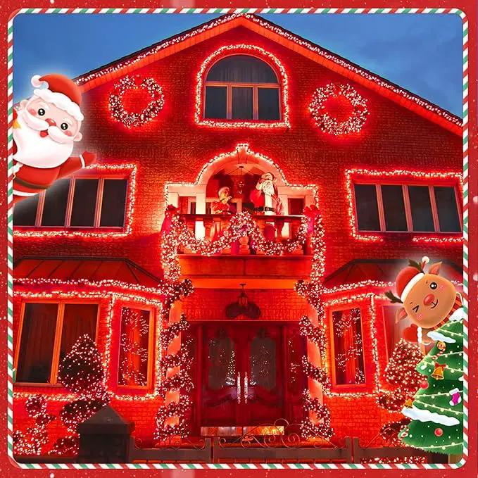 JMEXSUSS 2 Pack Red Solar Lights, Each 100 LED 33ft Valentine Solar Lights Outdoor, 8 Modes Christmas String Lights for Outside Valentine Day Tree Yard Decor by GreenHaven Gardens