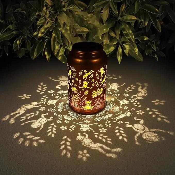 Frog Decoration Solar Lanterns Outdoor Waterproof Garden Decor Gifts for Women Mon Grandma Metal Hanging Solar Lights for Outside LED Lanterns for Yard, Patio, Lawn, Tabletop, Pathway, Landscape by GreenHaven Gardens