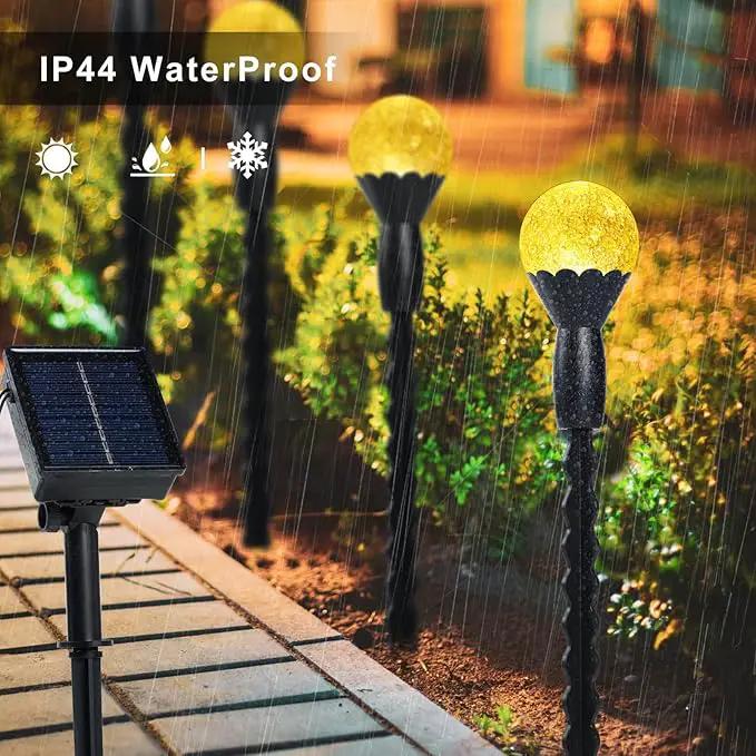 SEMILITS Solar Landscape Lights 12LED Bubble Beads Shaped Outdoor Solar String Lights for Path Garden Patio Decor by GreenHaven Gardens
