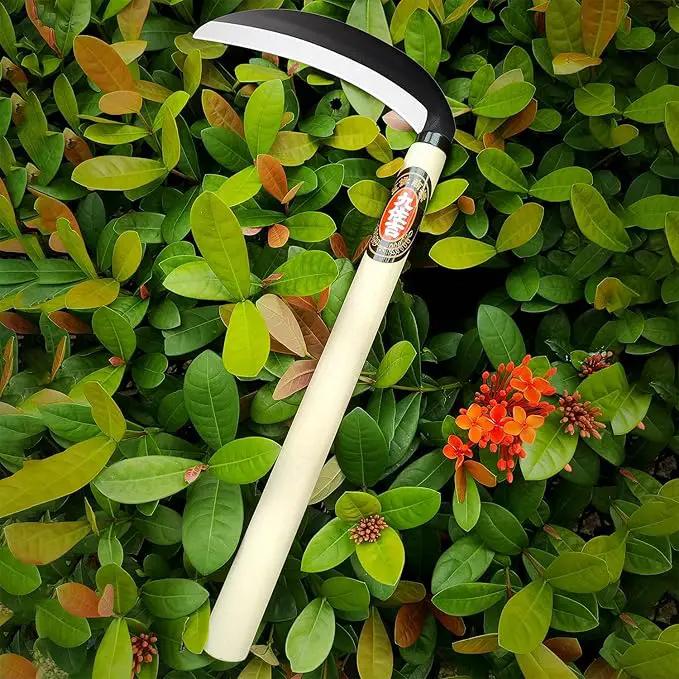Japanese Weeding Sickle Garden Tool - Garden Hand Weeder Sickle Tool,Scythe Tool for Gardening,Manual Grass Sickle Carbon Steel Blade Cutter Gardening Quick Work (Weeding Sickle) by GreenHaven Gardens