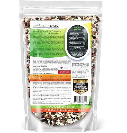 TurboGreen: Premium Lawn Fertilizer with Iron - Advanced Nitrogen & Iron-Rich Formula for Lush Growth | Eco-Friendly Grass Fertilizer for Spring & All Seasons | Slow-Release (20 QUARTS) by GreenHaven Gardens