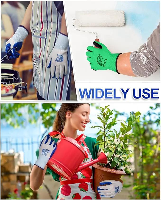 Nuogo 48 Pairs Gardening Gloves for Men Women Rubber Coated Safety Work Gloves Bulk for Gardening Construction Work by GreenHaven Gardens