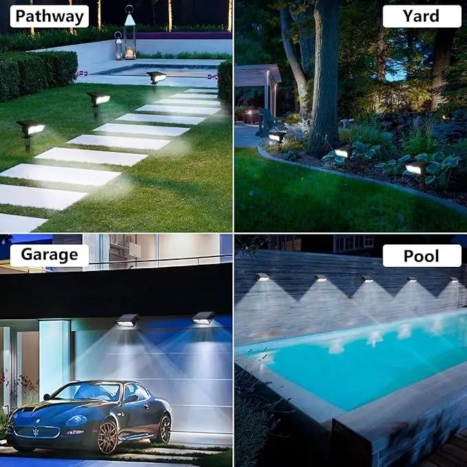 Toodour Solar Spot Light Outdoor, 4 Pack Solar Lights Outdoor with 2 Modes, Waterproof Solar Powered Flood Lights Landscape Lighting for Yard Garden Home Pathway Walkway Outdoor Decor - Cool White by GreenHaven Gardens