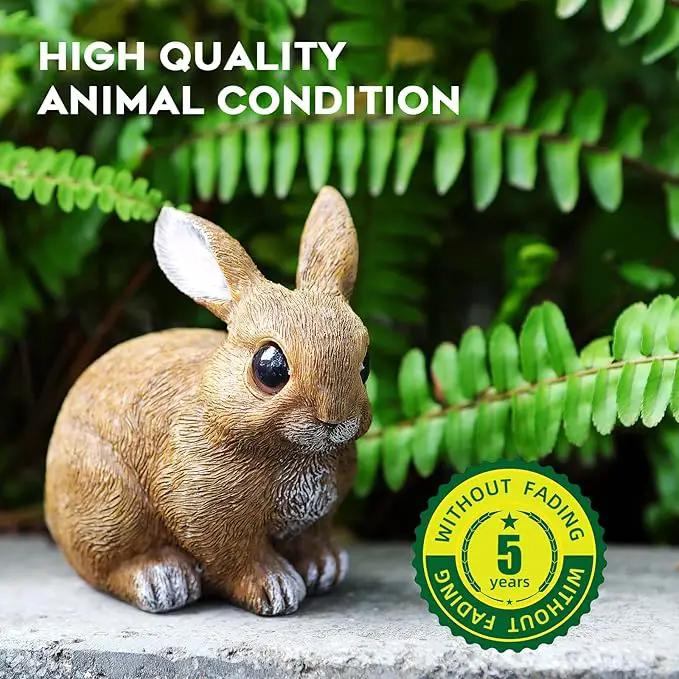Bunny Decor Yard Decorations Outdoor Set of 3, Bunny Decorations for Home Garden Outdoor Statues, Easter Rabbit Figurines mom Gifts by GreenHaven Gardens