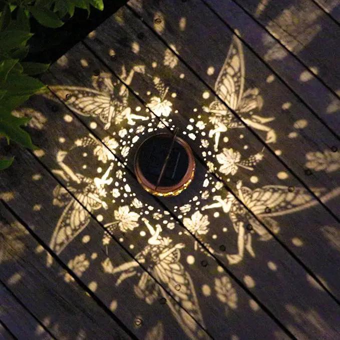 Solar Fairy Lanterns Outdoor Hanging Maple Leaf Decor Lantern,Waterproof Hollow Out Metal Decorative Garden Light,Graceful Decoration for Patio,Yard,Landscape,Walkway,Festival by GreenHaven Gardens
