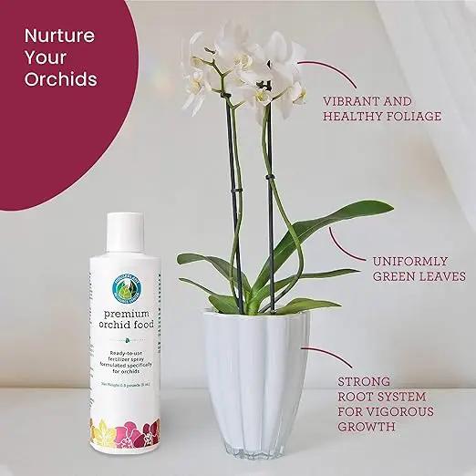 Orchid Fertilizer Spray – Nourishing Liquid Plant Food Mist for Healthy Orchids – Easy-to-Use Nutrient Boost for Vibrant Blooms & Healthy Roots – Made in USA – 8 oz by GreenHaven Gardens