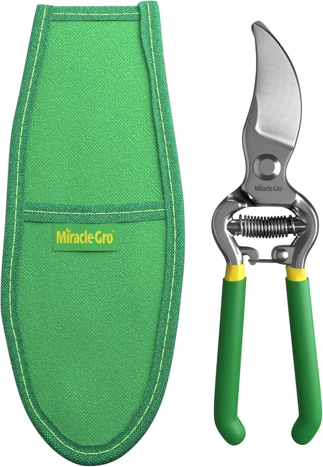 Miracle-Gro 8 in. Bypass Pruning Shears with Belt Pouch – 1/2 in. Cutting Capacity Hand Pruner with Carbon Steel Blade and Comfort Grip – Garden Tool for Live Plants and Soft Stems by GreenHaven Gardens