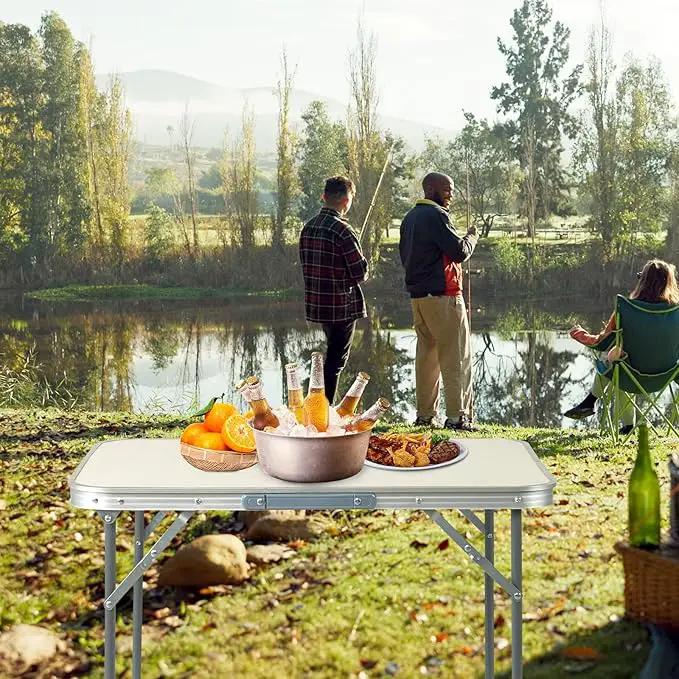 Outvita 2.3ft Portable Folding Camping Table, Outdoor Waterproof Picnic Table, Aluminum Lightweight Suitcase Foldable Table for Picnic BBQ Beach Dining by GreenHaven Gardens